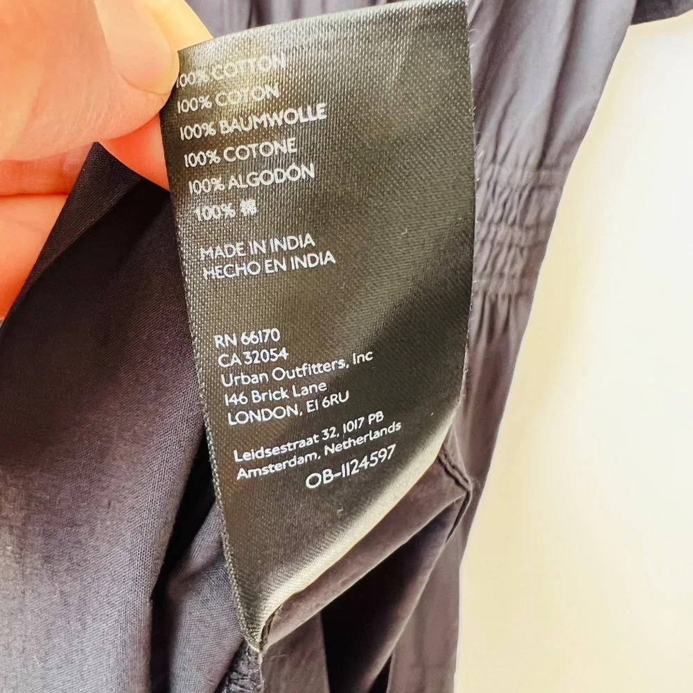 Anthropologie NWT Cotton Somerset maxi dress in black Size - Picture 11 of 12